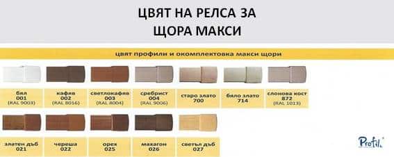 ЦВЯТ РЕЛСА МАКСИ Венециански хоризонтални щори 11