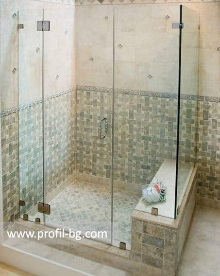 Glass shower cabin and glass shower enclosure 64
