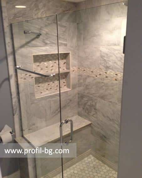 Glass shower cabin and glass shower enclosure 66