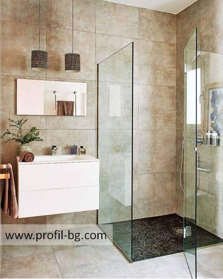 Glass shower cabin and glass shower enclosure 76